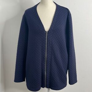 Croft and Barrow 3/4 zip sweatshirt jacket. Size PL. hand warmer pockets.